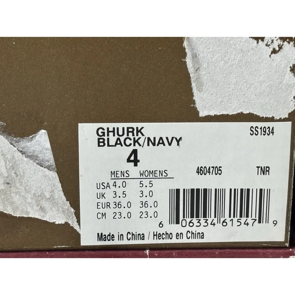 Vintage Airwalk GHURK Skate Shoes Black Navy Men's 4 Women's 5.5 W/ Box SS1934